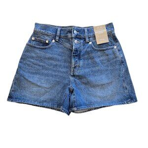 NEW Madewell The Momjean Short Size 26 High Rise Mid Length NJ068 Button Fly 4"